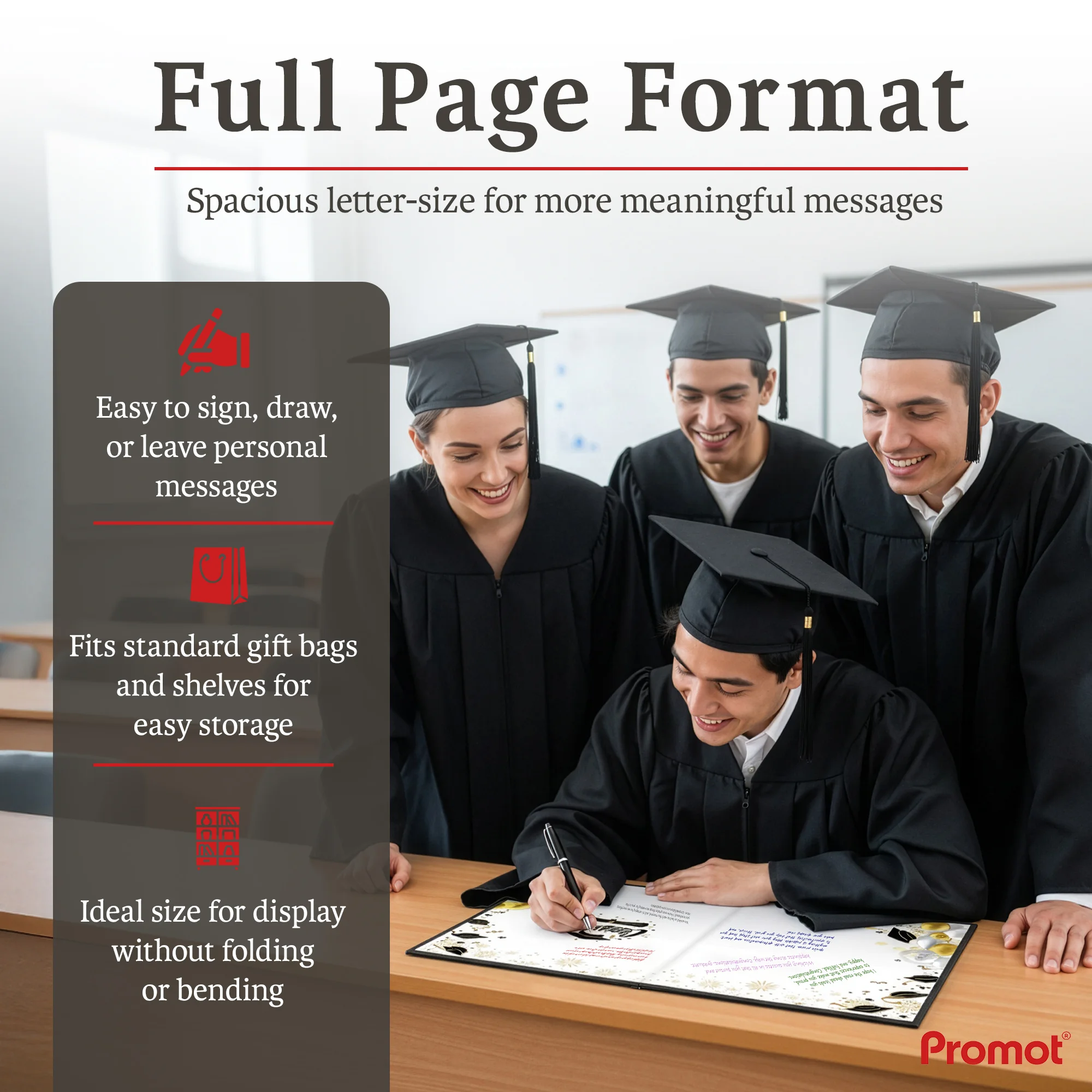 Personalized Graduation Party Guestbook- Class of 2026 (BLACK)